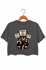 Halloween feminist witch crop top