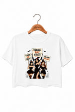 Halloween feminist witch crop top