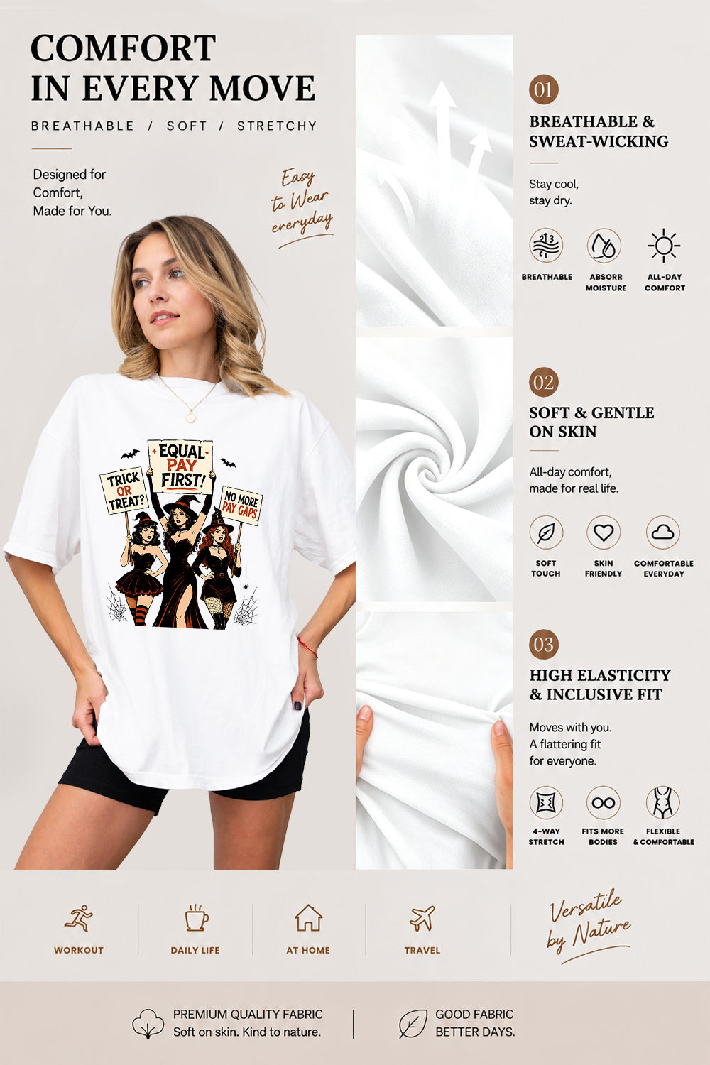 Halloween feminist witch tee