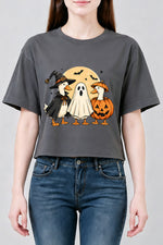 Halloween ghost duck crop top