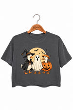 Halloween ghost duck crop top