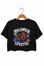 Halloween lifestyle skull crop top
