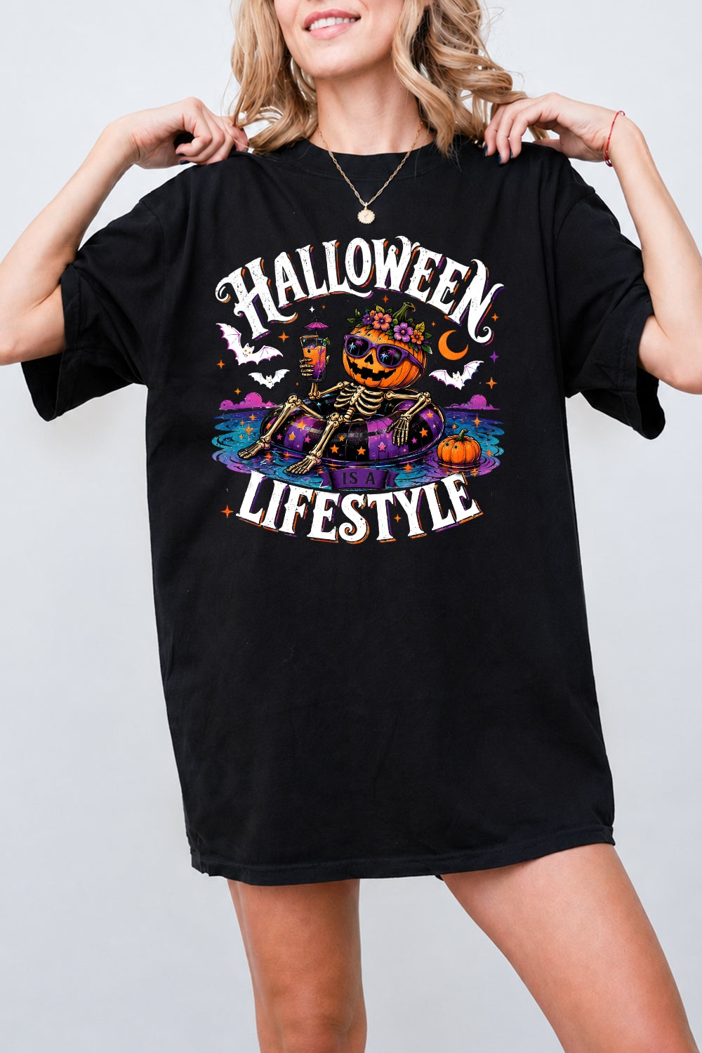 Halloween lifestyle skull tee