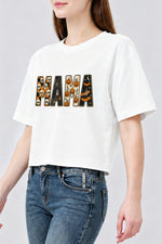 Halloween mama letters crop top