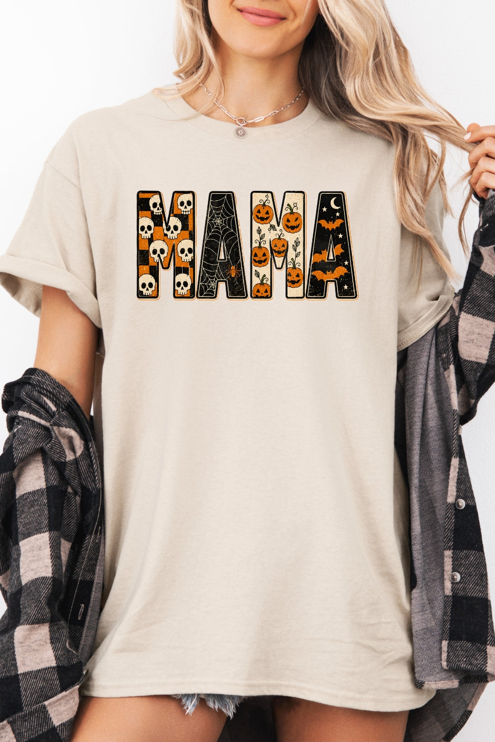 Halloween mama letters tee