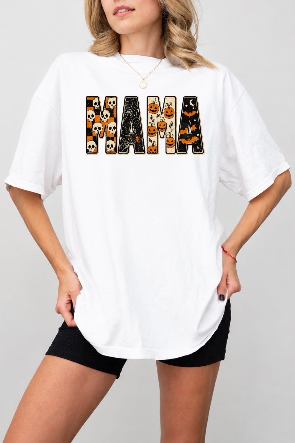 Halloween mama letters tee