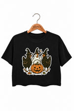 Halloween pumpkin chicken crop top