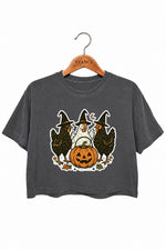 Halloween pumpkin chicken crop top