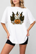 Halloween pumpkin chicken tee