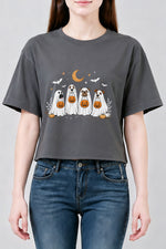 Halloween pumpkin dogs crop top