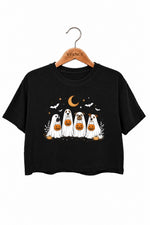 Halloween pumpkin dogs crop top