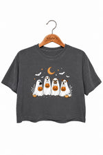 Halloween pumpkin dogs crop top