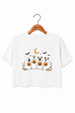 Halloween pumpkin dogs crop top