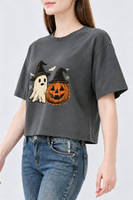 Halloween witch ghost crop top