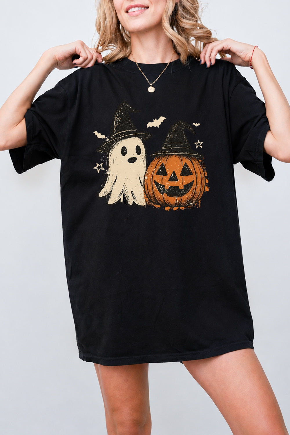 Halloween witch ghost tee