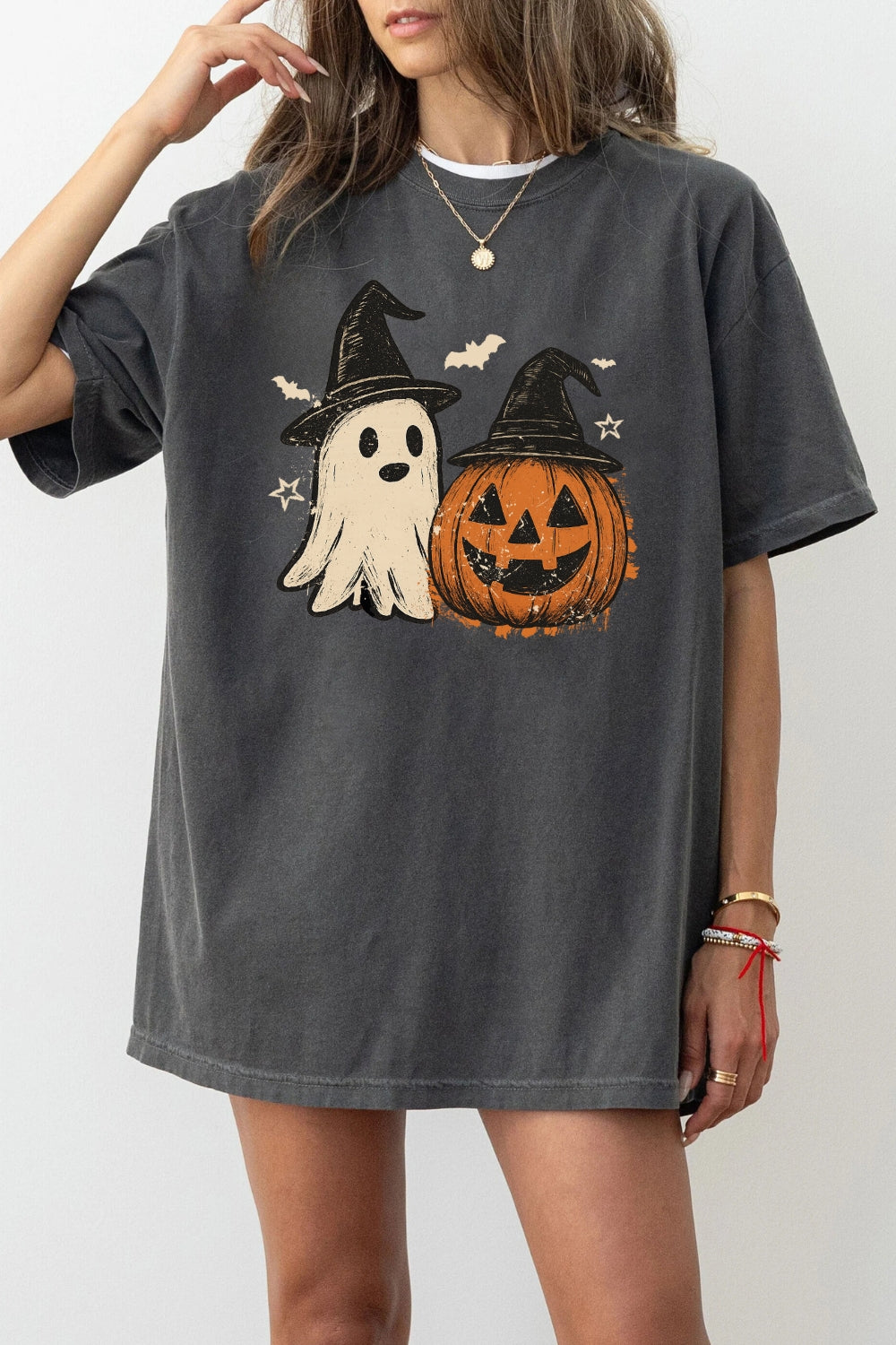 Halloween witch ghost tee