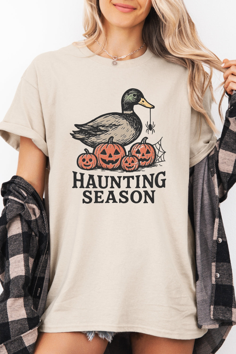 Haunting season duck halloween tee