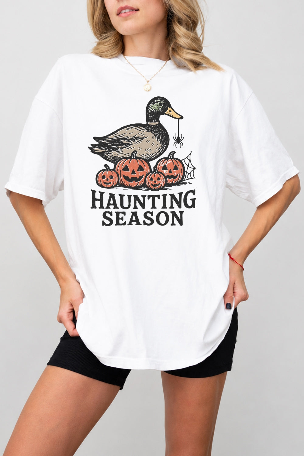 Haunting season duck halloween tee