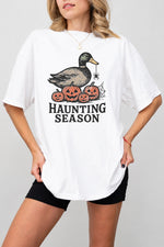 Haunting season duck halloween tee