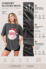 Heart-shaped glasses santa tee