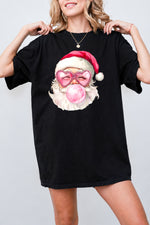 Heart-shaped glasses santa tee