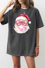 Heart-shaped glasses santa tee