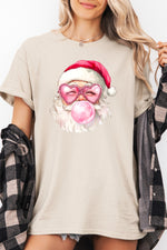 Heart-shaped glasses santa tee