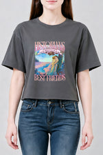 Historians would call us best friends crop top