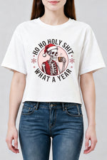 Ho ho ho what a year christmas crop top