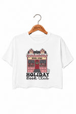 Holiday book club crop top