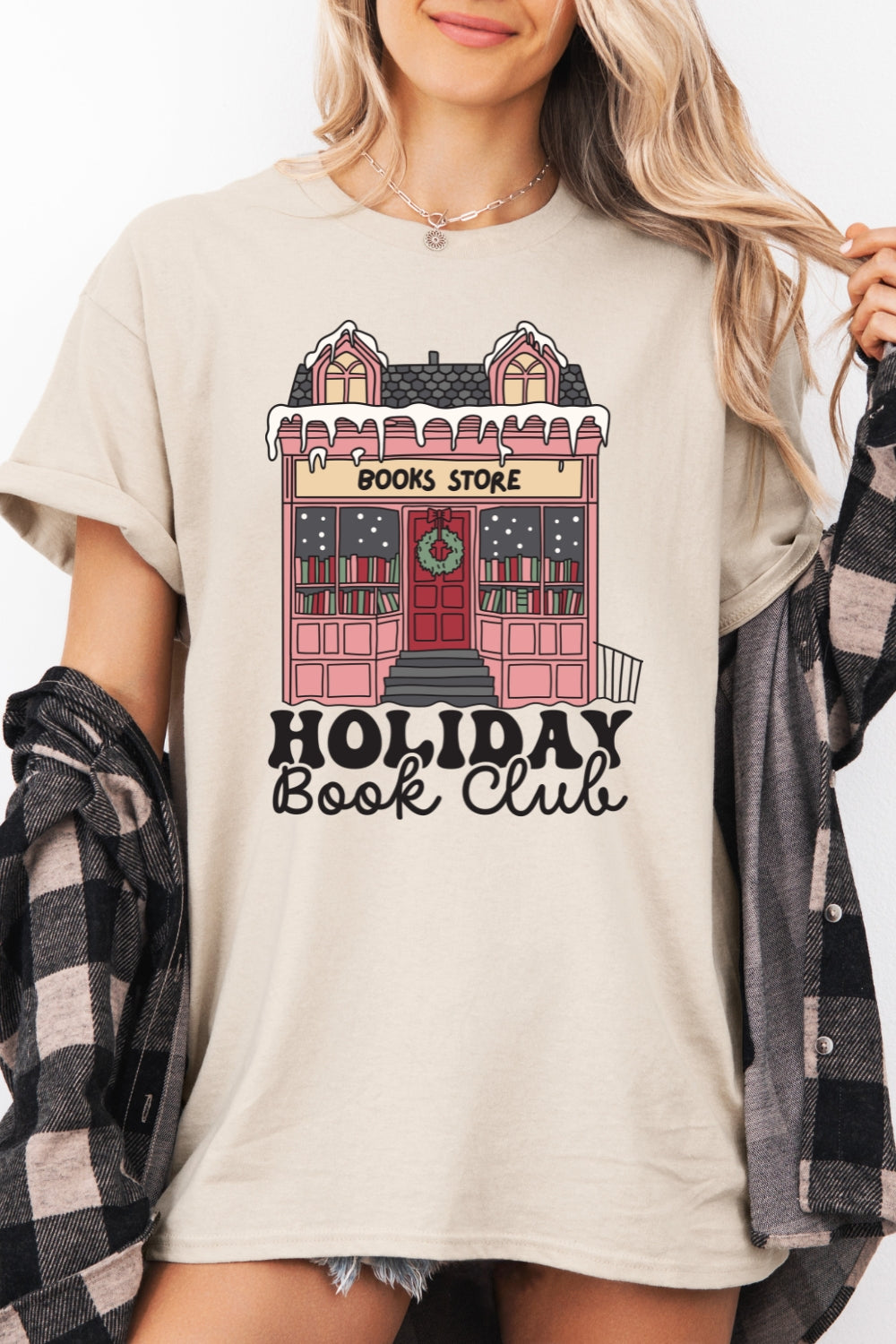 Holiday book club tee