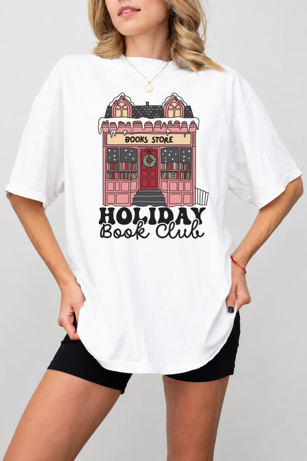 Holiday book club tee