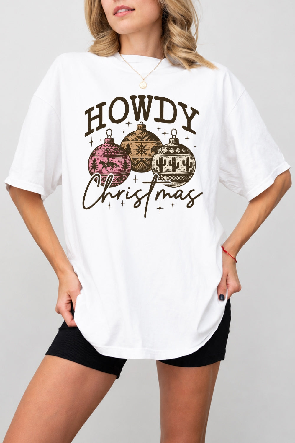 Howdy christmas bauble tee