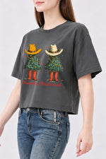 Howdy christmas crop top