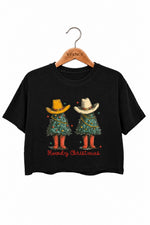 Howdy christmas crop top