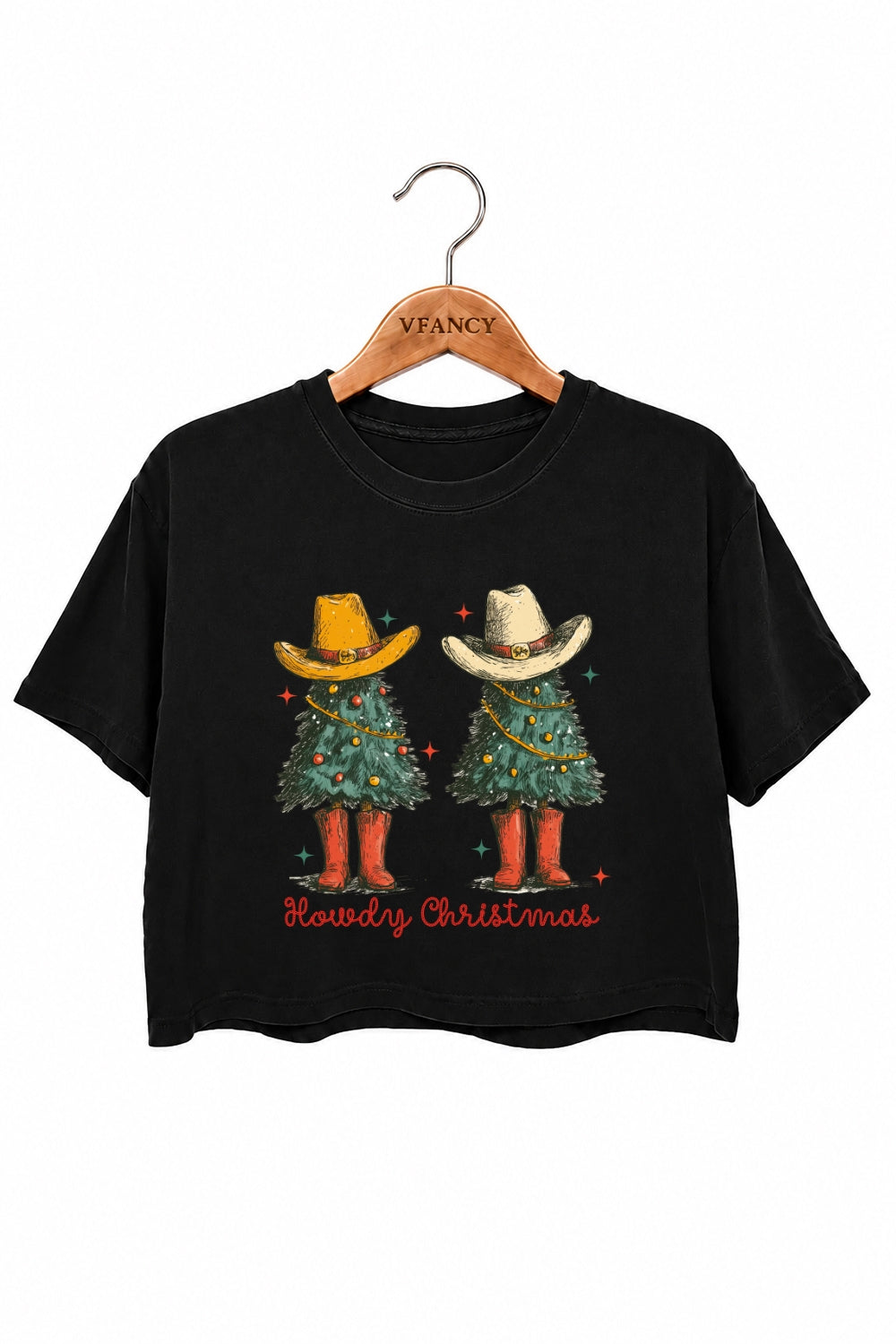 Howdy christmas crop top