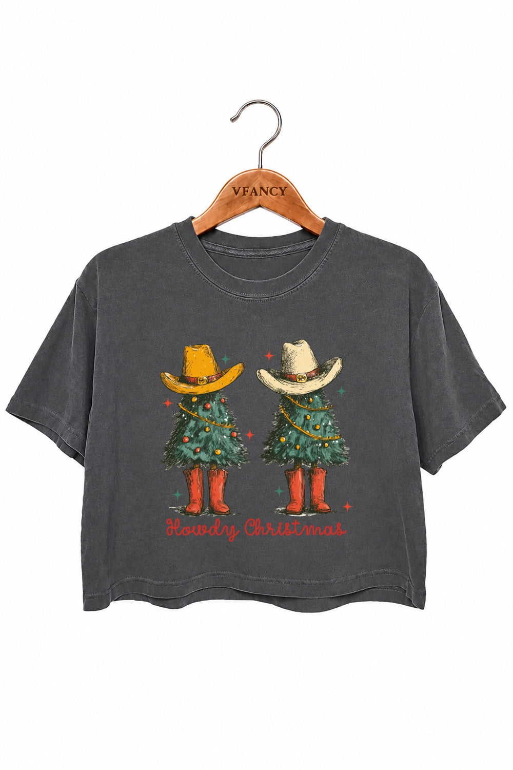 Howdy christmas crop top