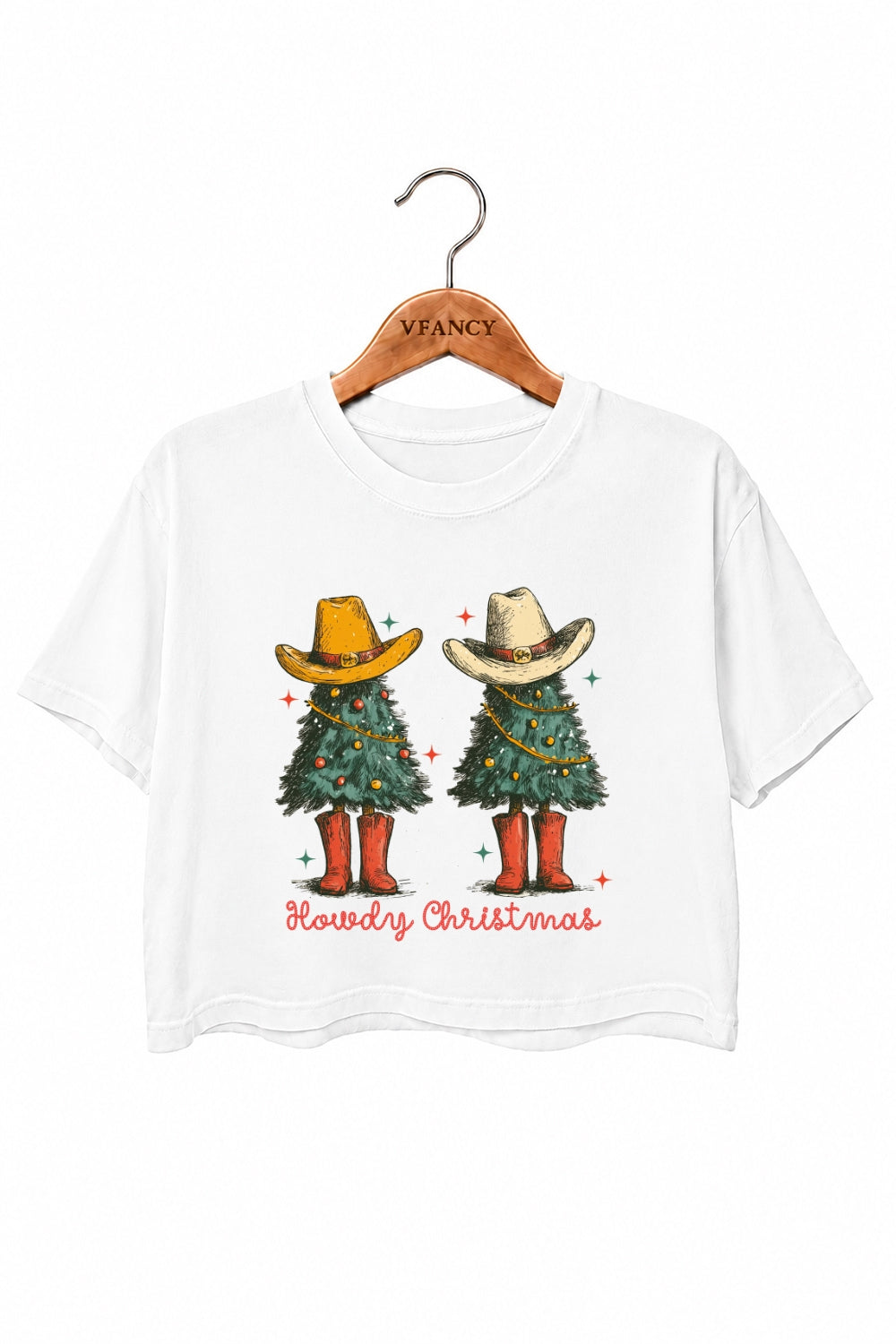 Howdy christmas crop top