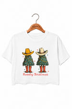 Howdy christmas crop top