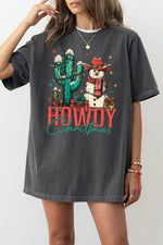 Howdy christmas snowman tee