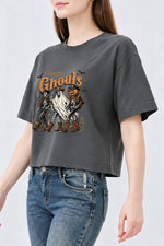 Howdy ghouls cowboys crop top