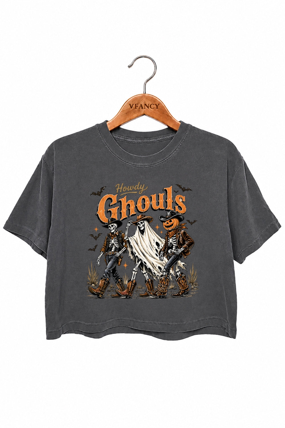 Howdy ghouls cowboys crop top