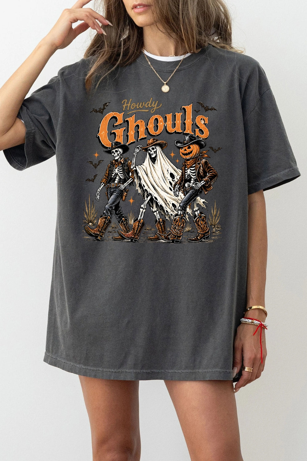 Howdy ghouls cowboys tee