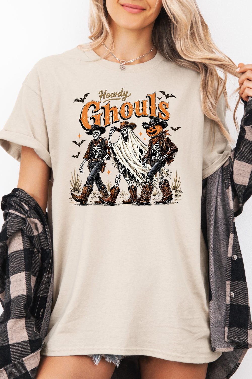 Howdy ghouls cowboys tee