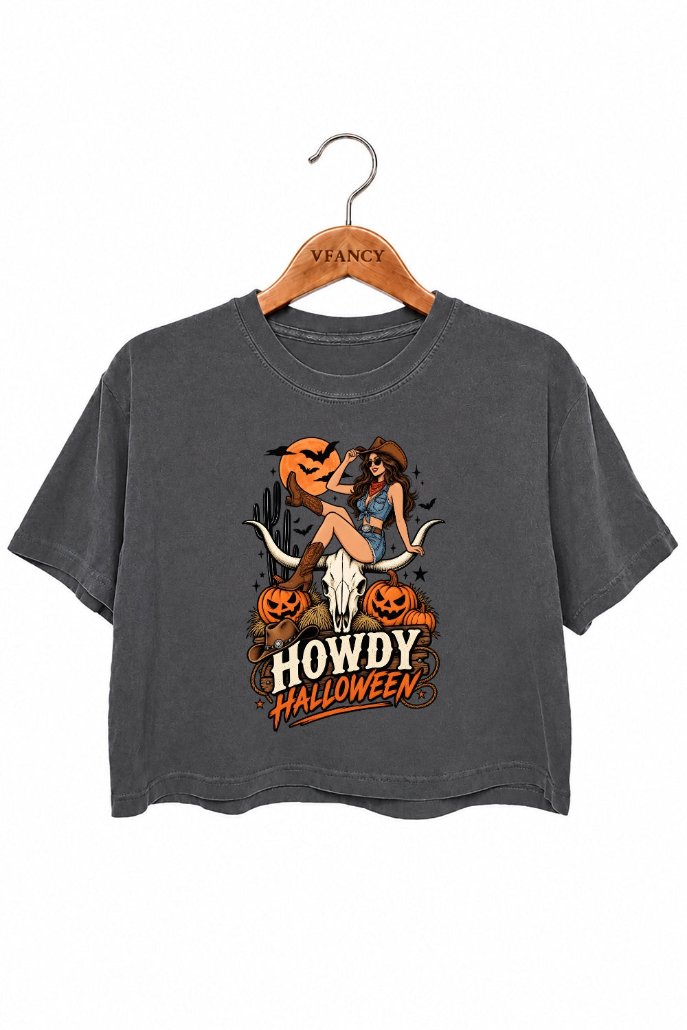 Howdy halloween cowgirl crop top