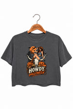 Howdy halloween cowgirl crop top