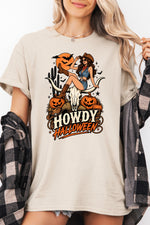 Howdy halloween cowgirl tee