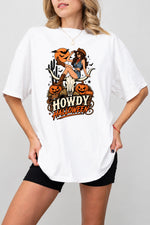 Howdy halloween cowgirl tee
