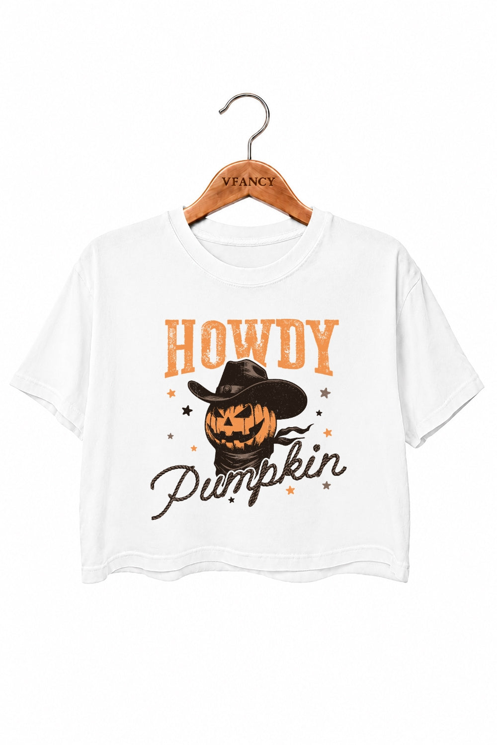 Howdy pumpkin cowboy crop top