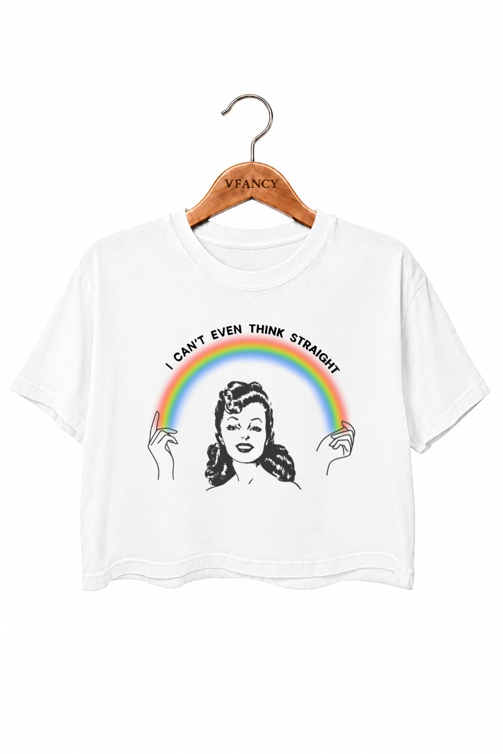 I can't even think straight crop top